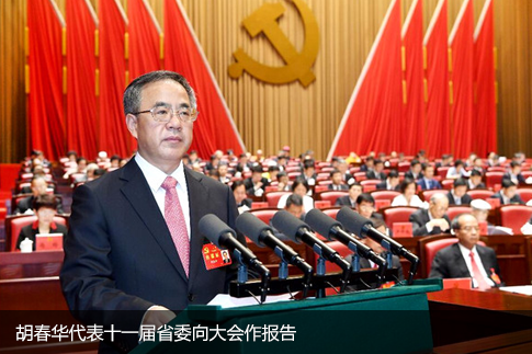 胡春华做报告
